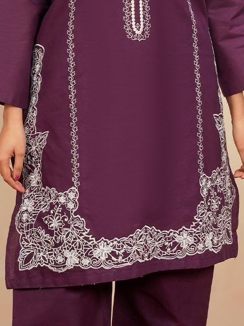 Winter Special Soft Cotton Embroidered Stitched 2-Piece