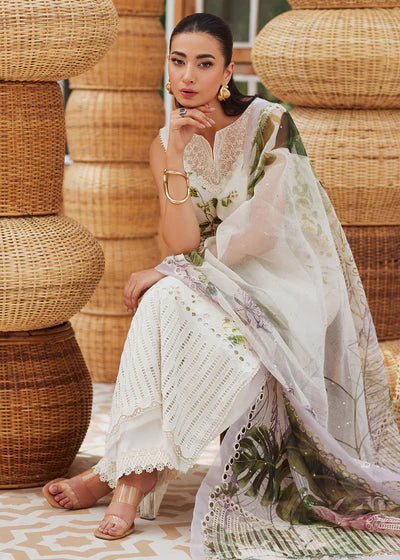 Luxury Pure Lawn with Chiffon Dupatta 3-Piece Suit