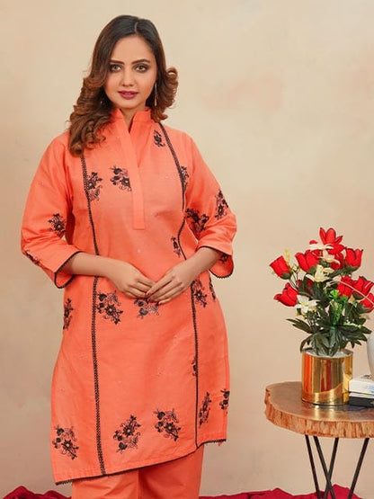 Winter Special Soft Cotton Embroidered Stitched 2-Piece