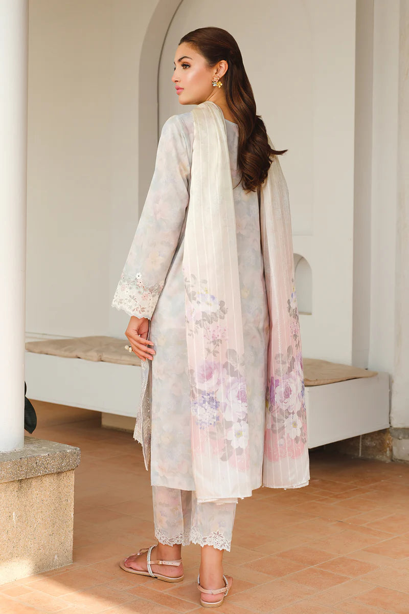 Elegant Embroidered Digital Printed Lawn 3-Piece Suit