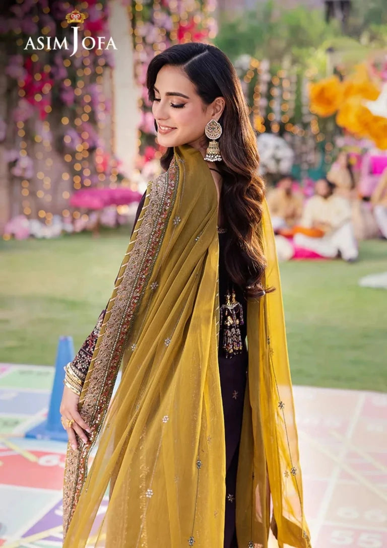 Asim Jofa Luxury Chiffon 3-Piece Suit