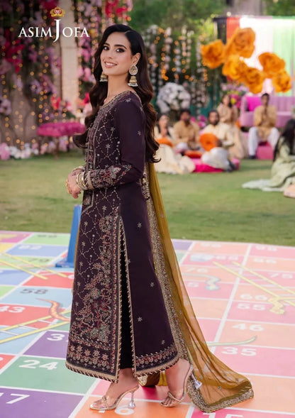 Asim Jofa Luxury Chiffon 3-Piece Suit