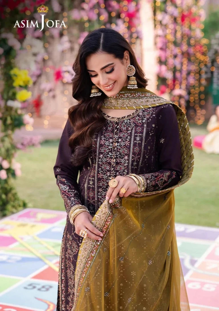 Asim Jofa Luxury Chiffon 3-Piece Suit