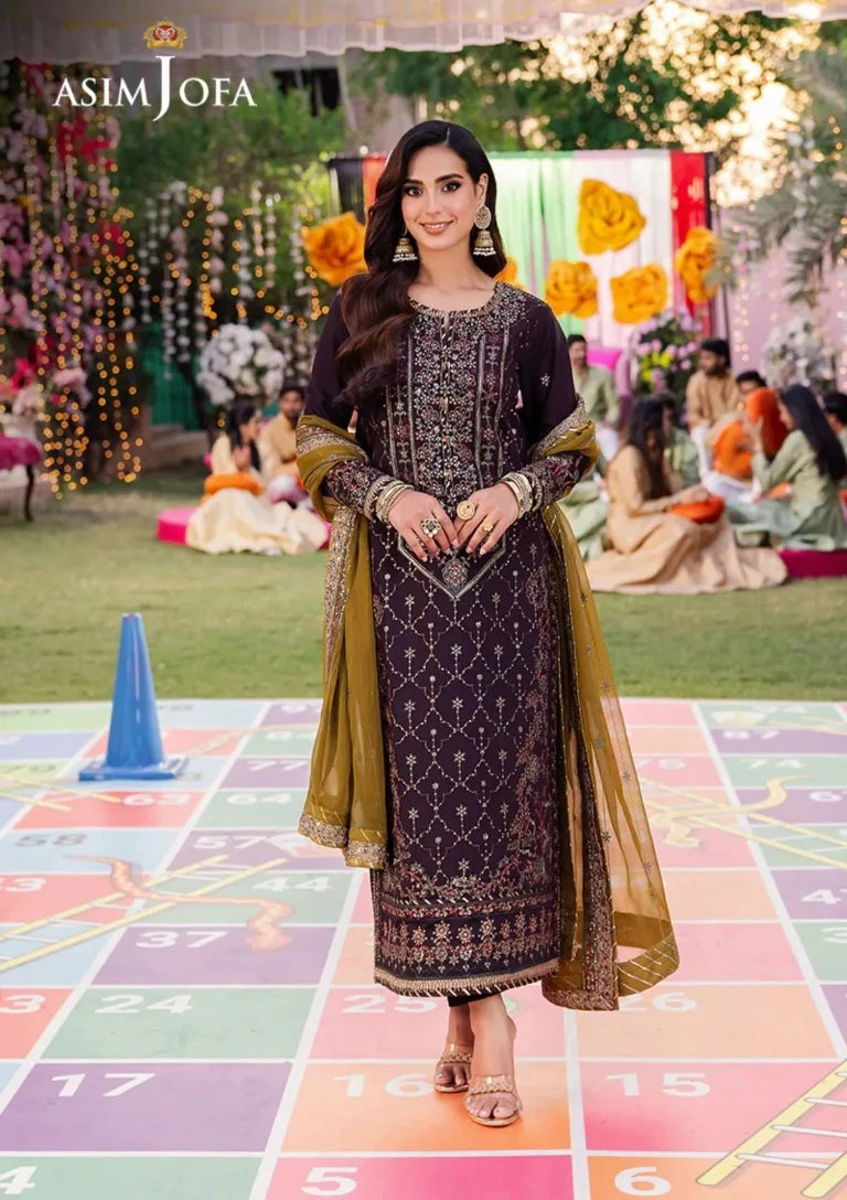 Asim Jofa Luxury Chiffon 3-Piece Suit