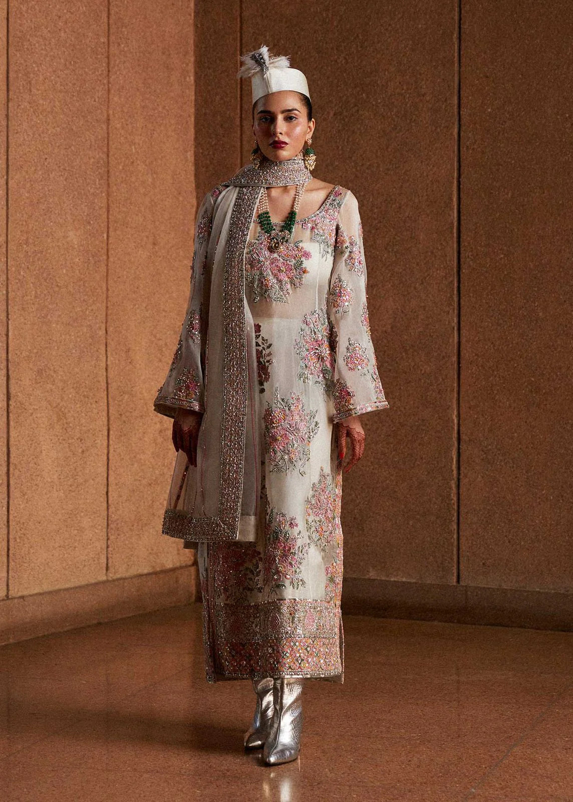 Hussain Rehar Luxury Organza 3-Piece Suit