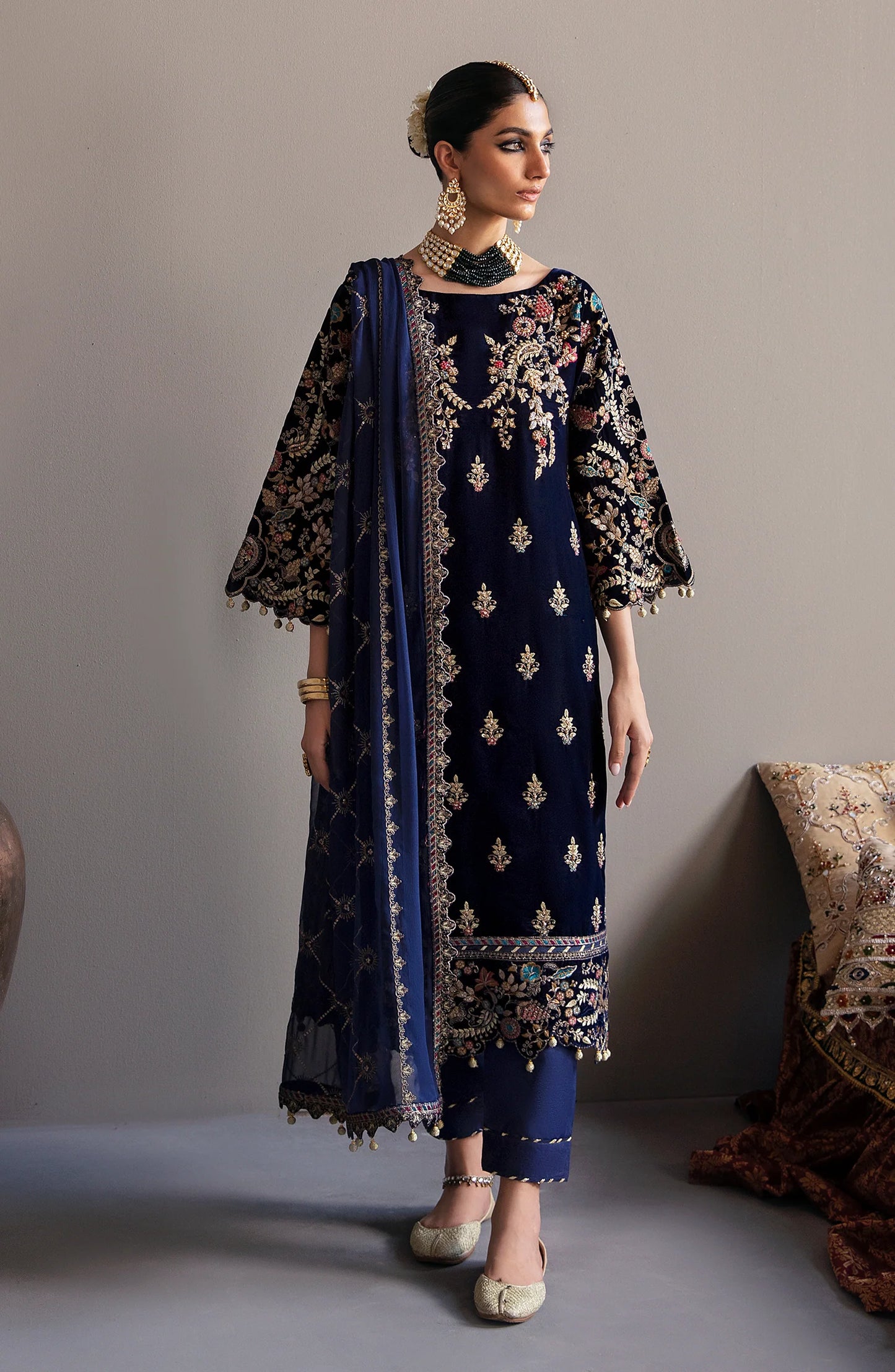 Emaan Adeel Luxury Velvet 3-Piece Suit