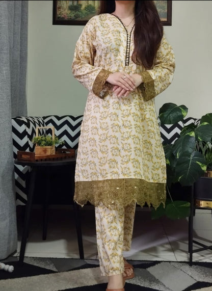 Luxury Embroidered Lawn 2-Piece