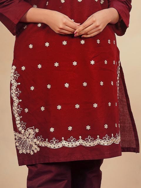 Winter Special Soft Cotton Embroidered Stitched 2-Piece