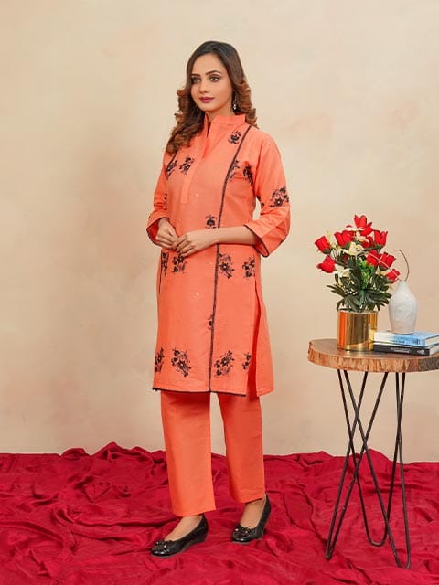 Winter Special Soft Cotton Embroidered Stitched 2-Piece