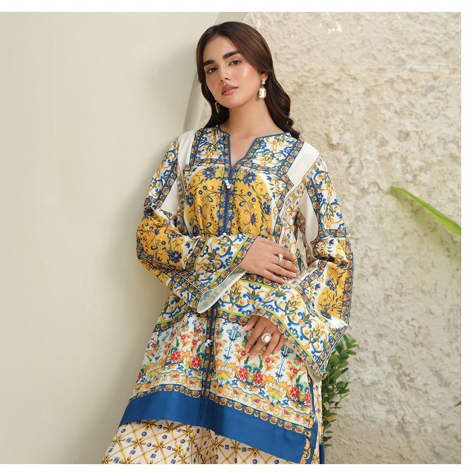 Elegant Digital Printed 2-Piece Swiss Lawn Suit