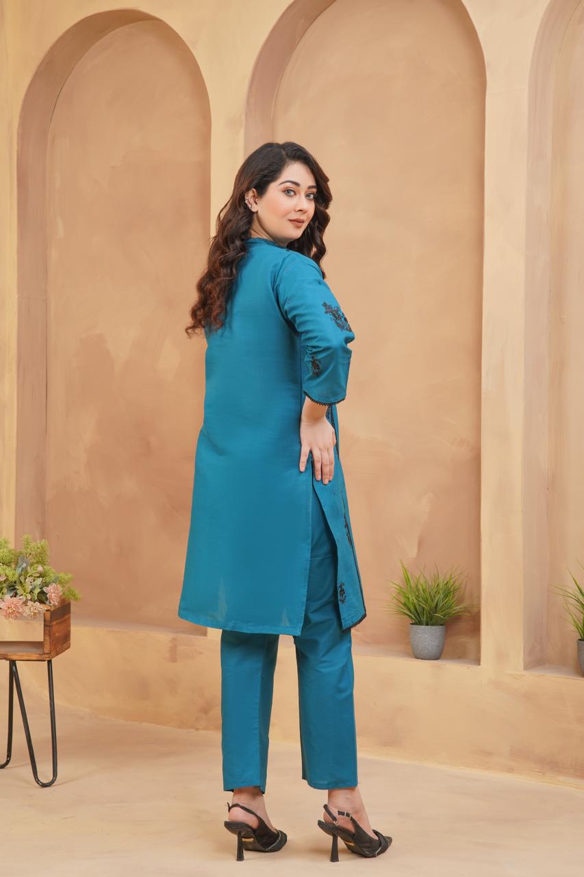 Winter Special Soft Cotton Embroidered Stitched 2-Piece