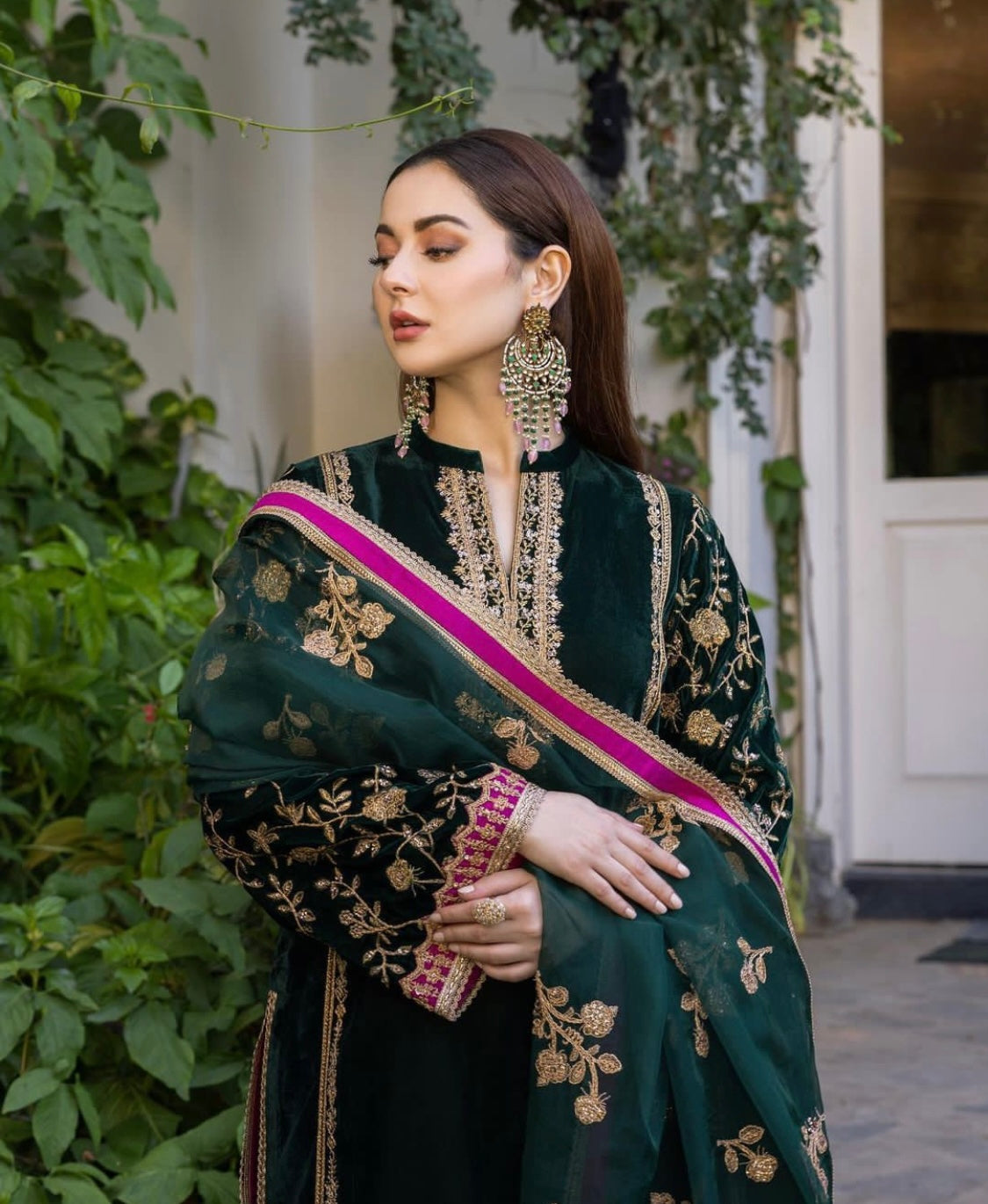 Zainab Chottani Luxury Velvet 3-Piece Suit