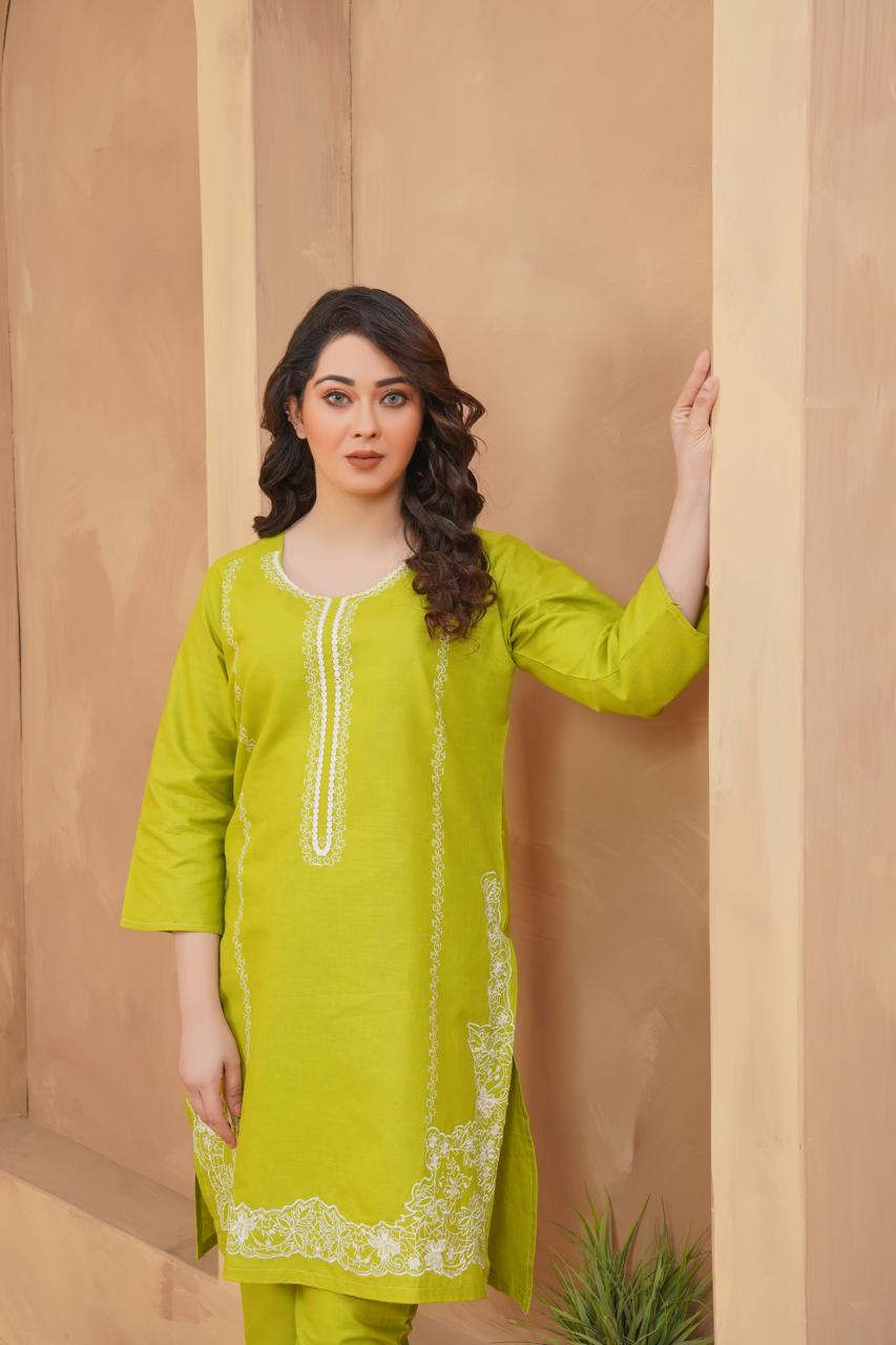 Winter Special Soft Cotton Embroidered Stitched 2-Piece