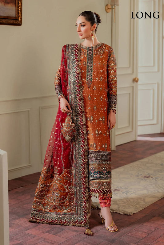 Baroque Luxury Chiffon Embroidered Suit