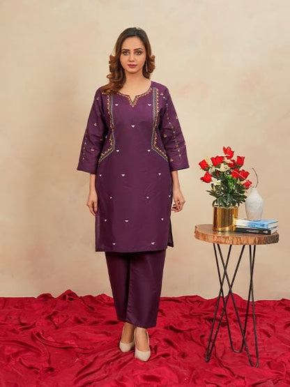 Winter Special Soft Cotton Embroidered Stitched 2-Piece