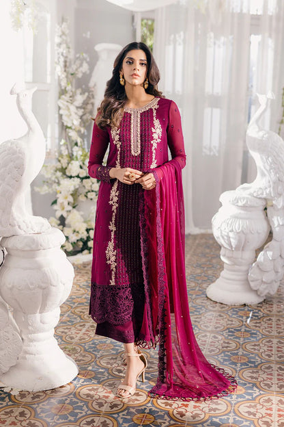 Azure Luxury Chiffon 3-Piece Suit