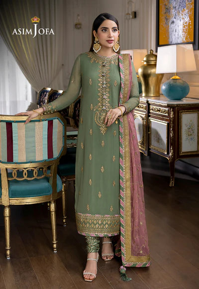 Asim Jofa Luxury Chiffon 3-Piece Suit