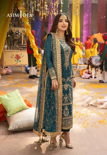 Asim Jofa Luxury Chiffon 3-Piece Suit