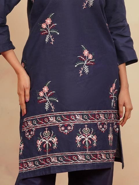 Winter Special Soft Cotton Embroidered Stitched 2-Piece