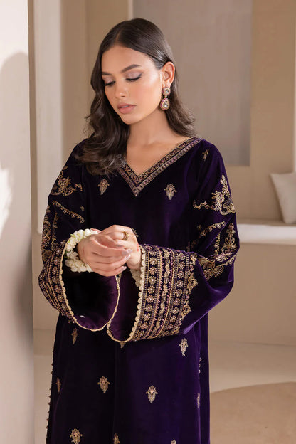 JAZMIN Luxury Embroidered Velvet 3-Piece Suit