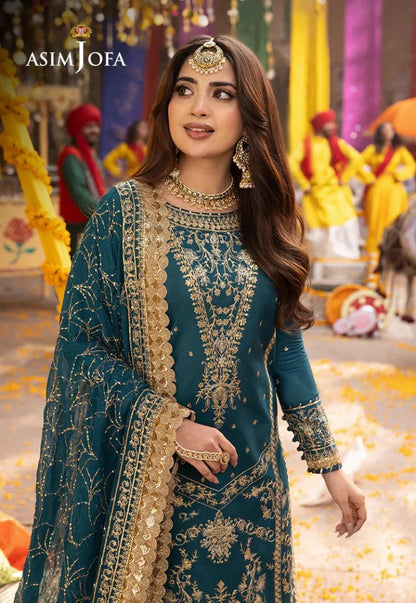 Asim Jofa Luxury Chiffon 3-Piece Suit