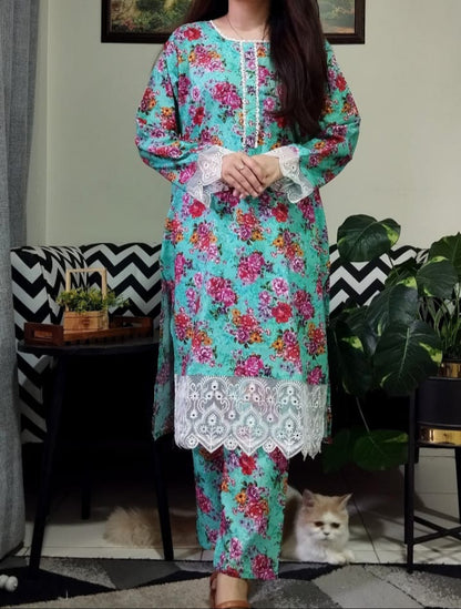 Luxury Embroidered Lawn 2-Piece