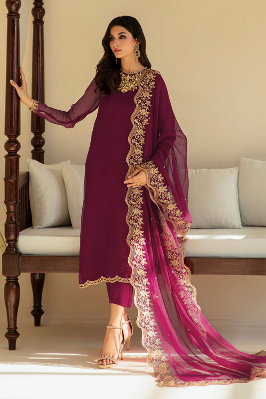 Baroque Luxury Chiffon 3-Piece Suit