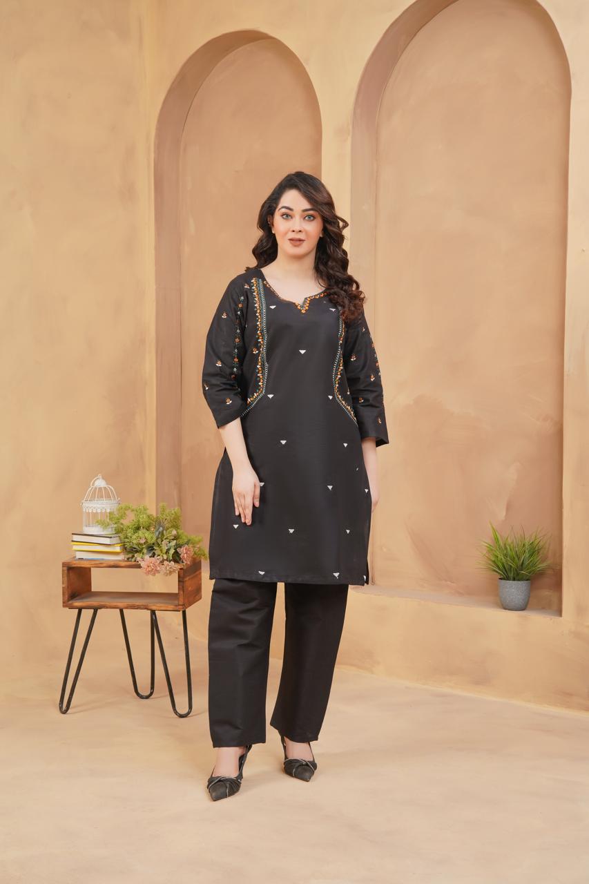 Winter Special Soft Cotton Embroidered Stitched 2-Piece