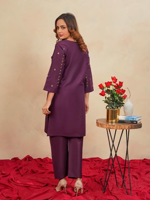 Winter Special Soft Cotton Embroidered Stitched 2-Piece