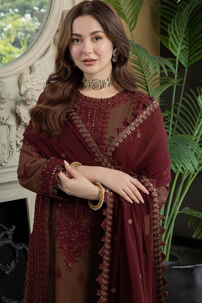 Asim Jofa Embroidered Chiffon 3-Piece Suit