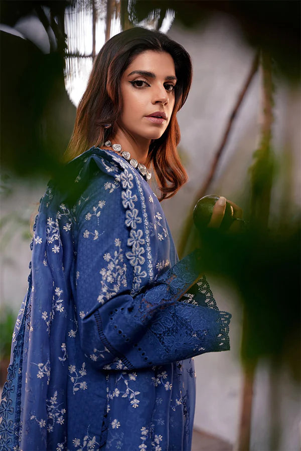 Elegant Lawn/Cotton Blue Kurta Set