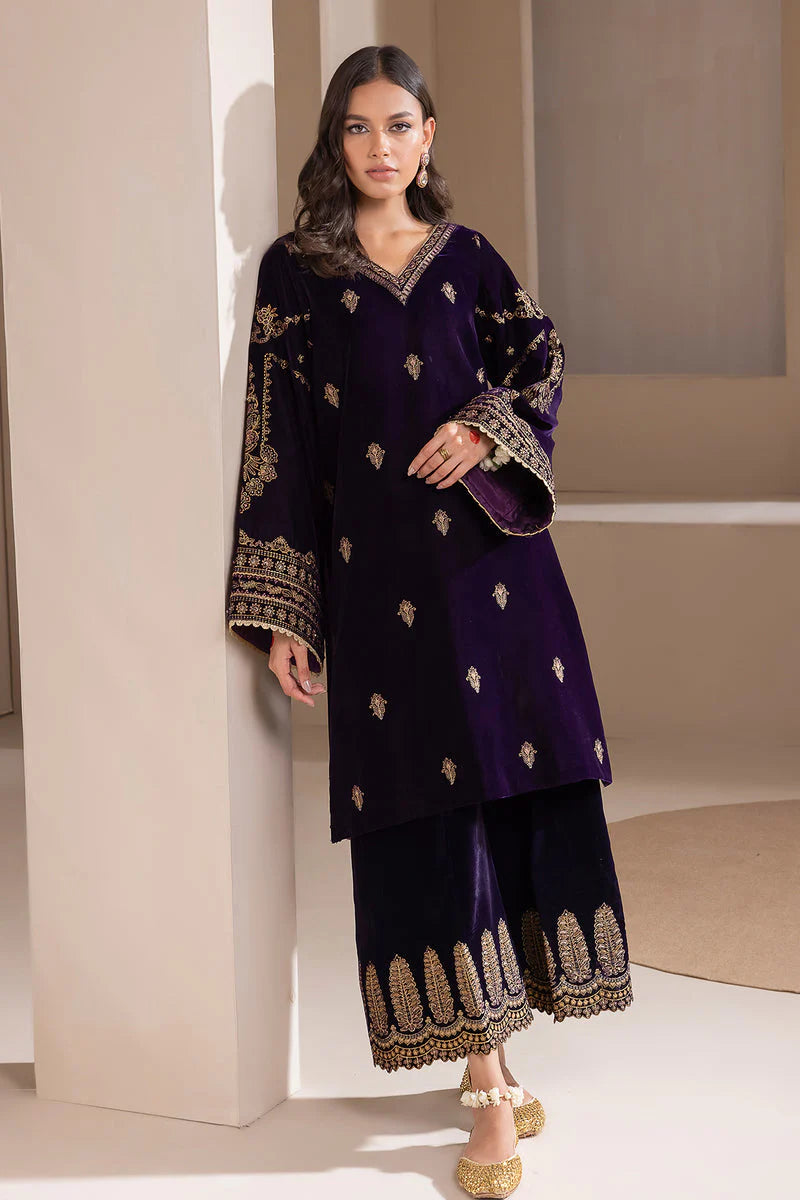 JAZMIN Luxury Embroidered Velvet 3-Piece Suit