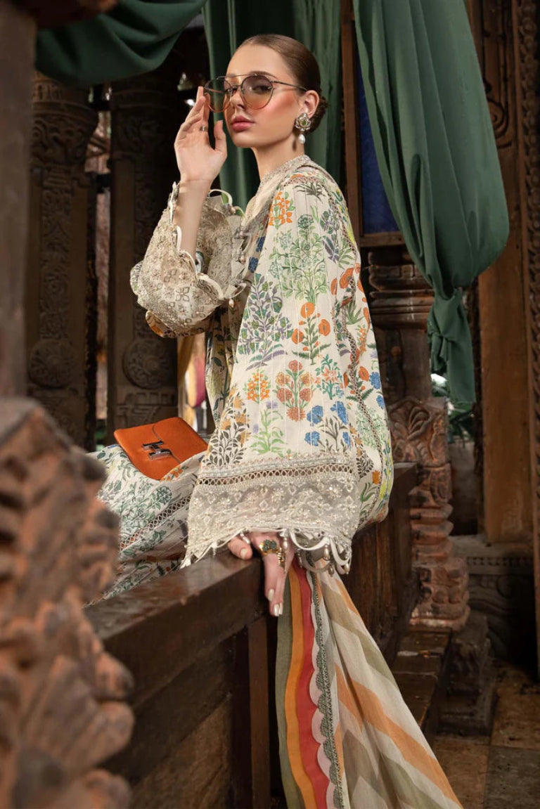 M.Print Luxury Embroidered Lawn 3-Piece Suit