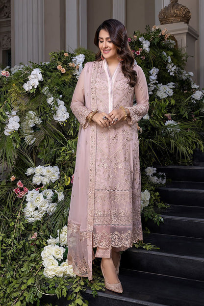 Azure Luxury Chiffon 3-Piece Suit