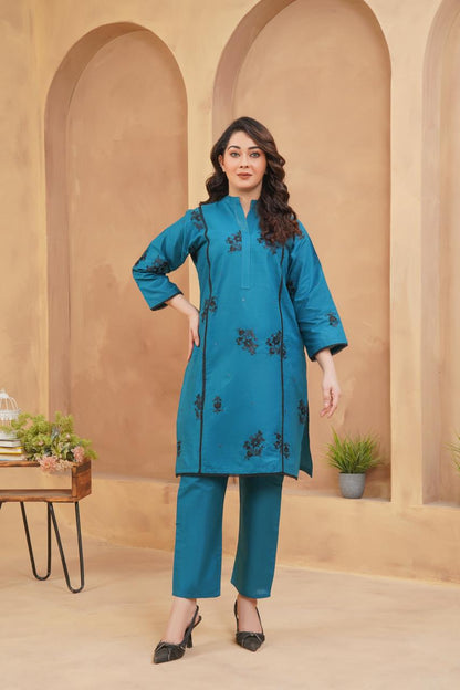 Winter Special Soft Cotton Embroidered Stitched 2-Piece