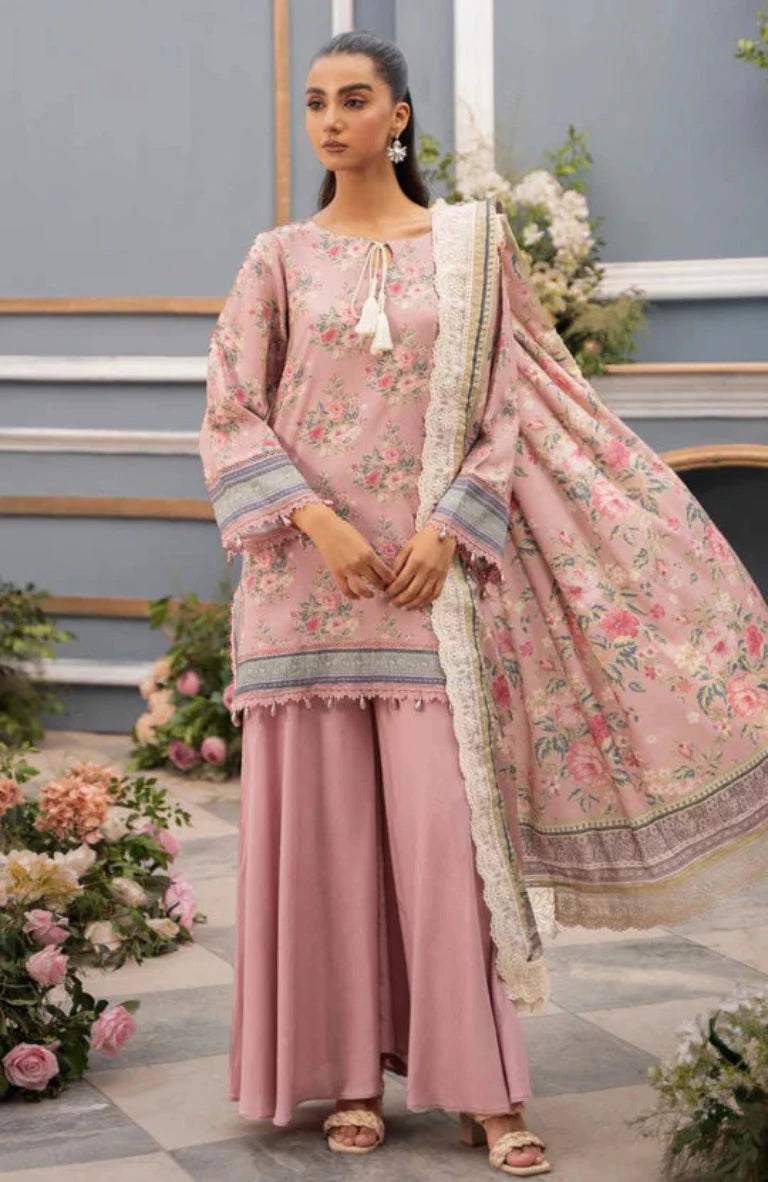 Mausummery Luxury Doriya Linen Stitched 3-Piece