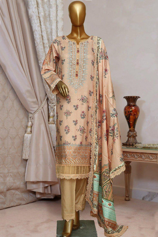 ZIMA LUXURY DORIYA LINEN 3-PIECE STITCHED