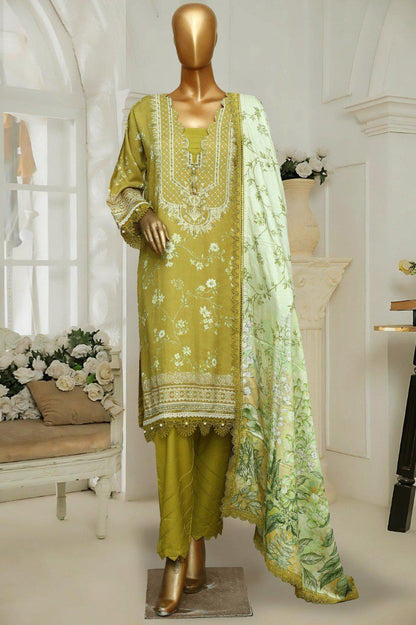 ZIMA LUXURY DORIYA LINEN 3-PIECE STITCHED