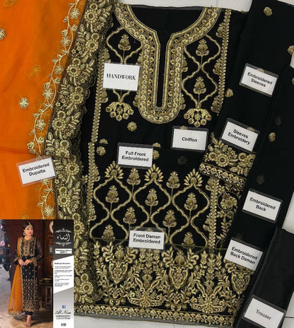 Asim Jofa Luxury Chiffon 3-Piece Suit