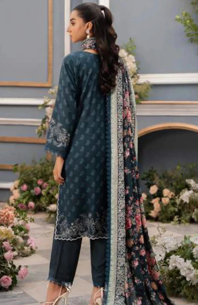 Mausummery Luxury Doriya Linen Stitched 3-Piece