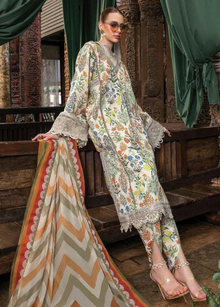 M.Print Luxury Embroidered Lawn 3-Piece Suit