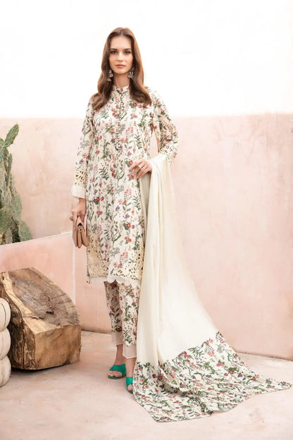 M.Print Luxury Embroidered Lawn 3-Piece Suit