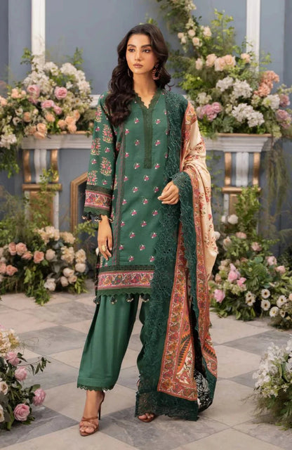 Mausummery Luxury Doriya Linen Stitched 3-Piece